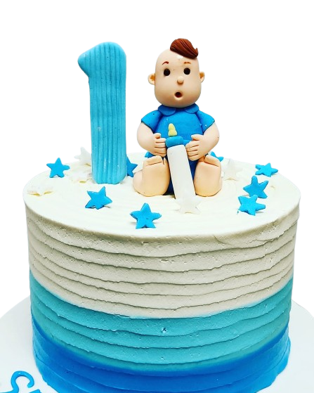Blue One theme cake OC12