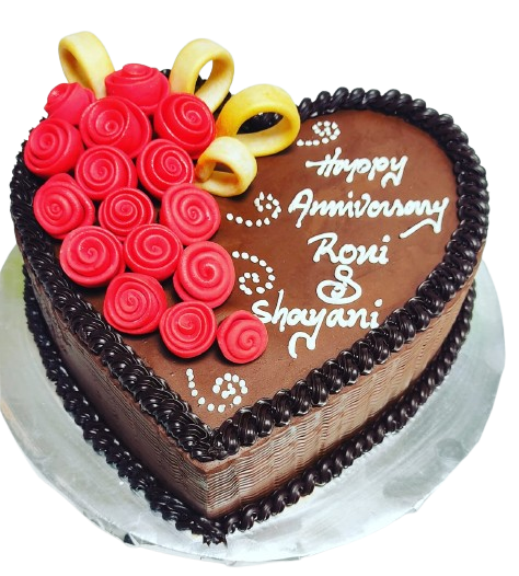 Chocolate heart cake OC18