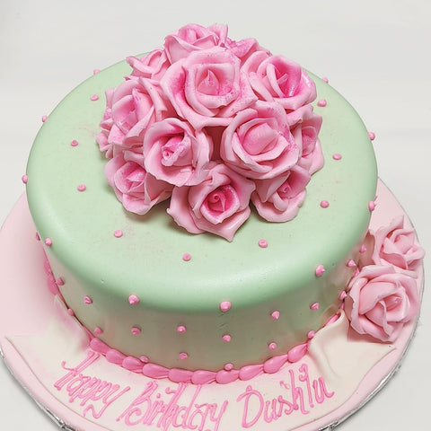 Pink rose cake OC42
