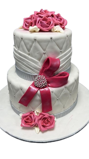Rose double tier cake OC70