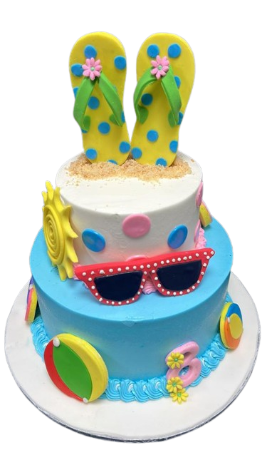 Beach holiday cake OC71