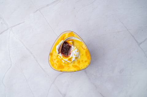 Raspberry and Mango Pannacotta