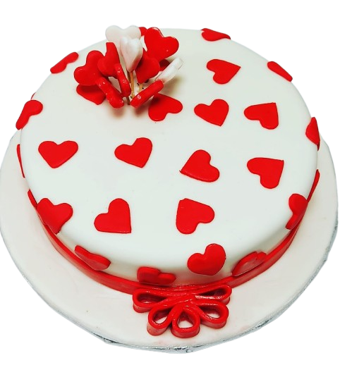 Red heart cake OC13