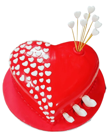 White heart cake  OC16