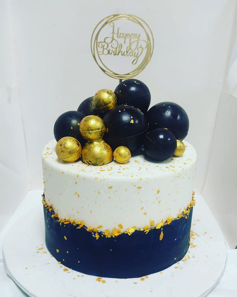White and blue faultline cake  OC30