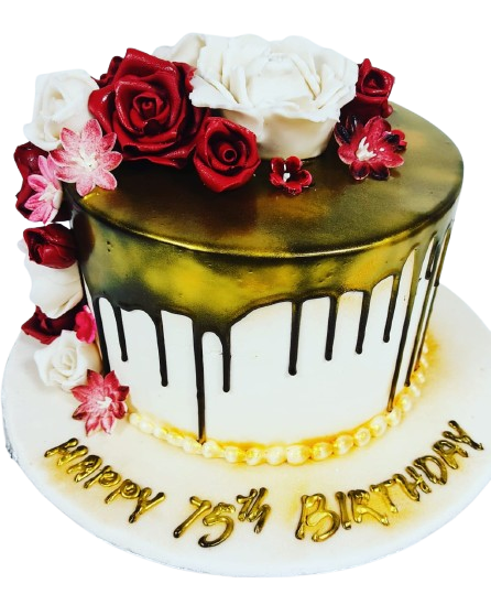 Golden drip cake  OC32