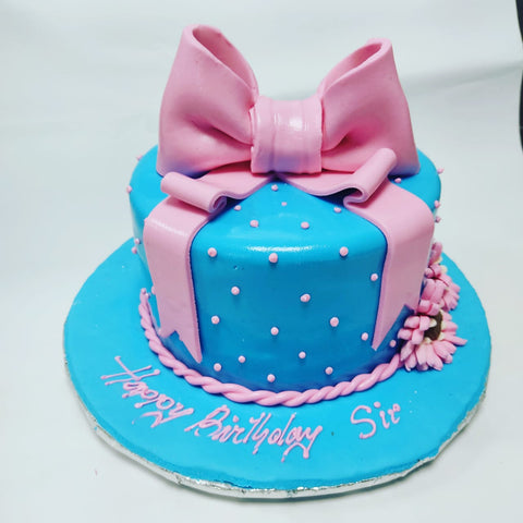 Pink bow cake  OC35