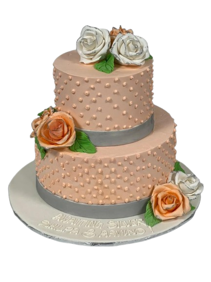 Peach dot cake OC63