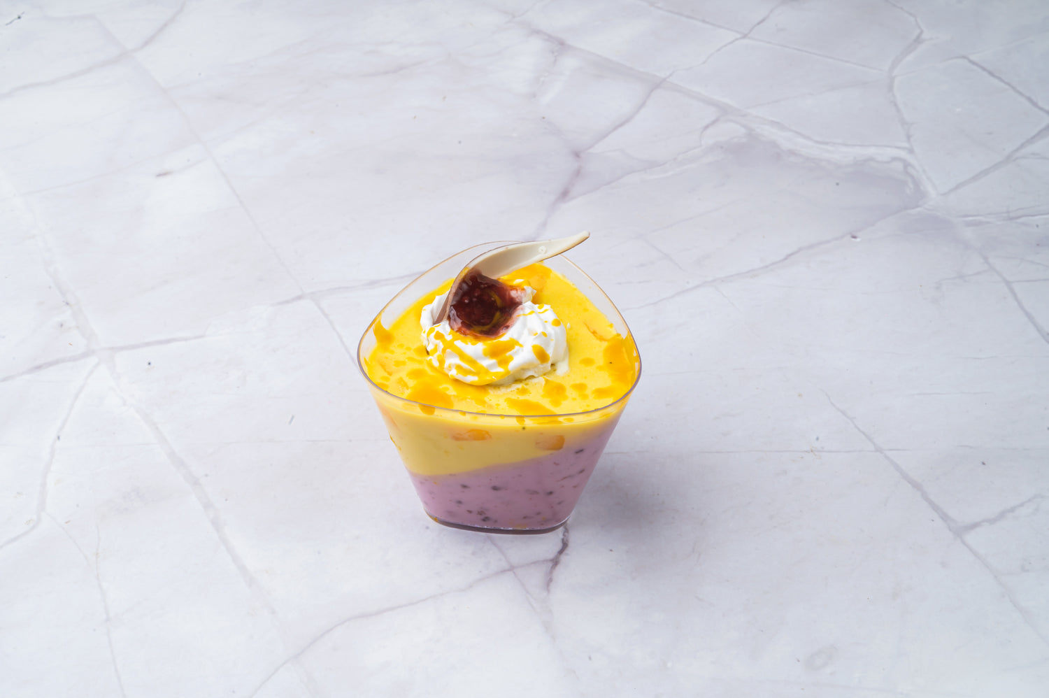 Raspberry and Mango Pannacotta